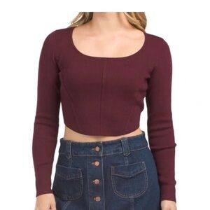 House of Harlow 1960 Brown Crop Top